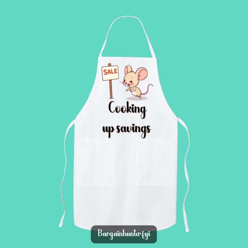 Funny Mouse Shopping Apron - Hilarious Kitchen Wear for Deal Hunters