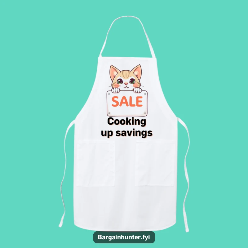 Funny Cat Sale Sign Apron - Kitchen Whimsy For The Savvy Cook Gift