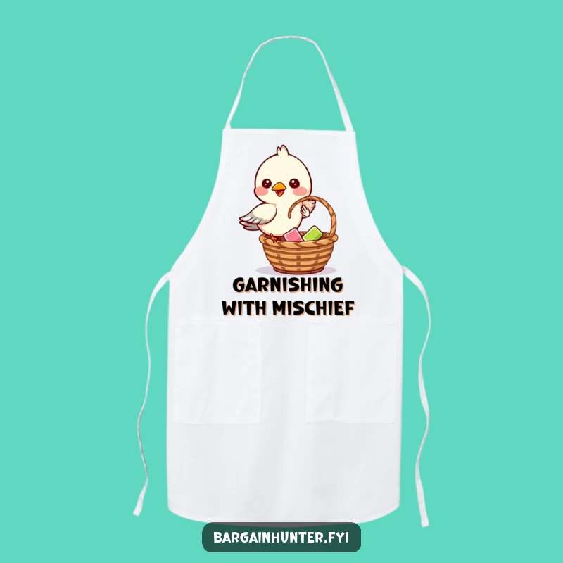 Funny Bird Mischief Apron: Cheeky Flyer Dropping Item - Kitchen Pranks