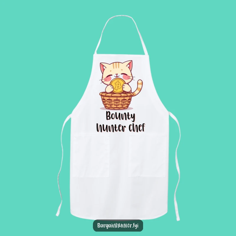 Funny Cat Apron: Coin Diver - Kitchen Treasure Gift