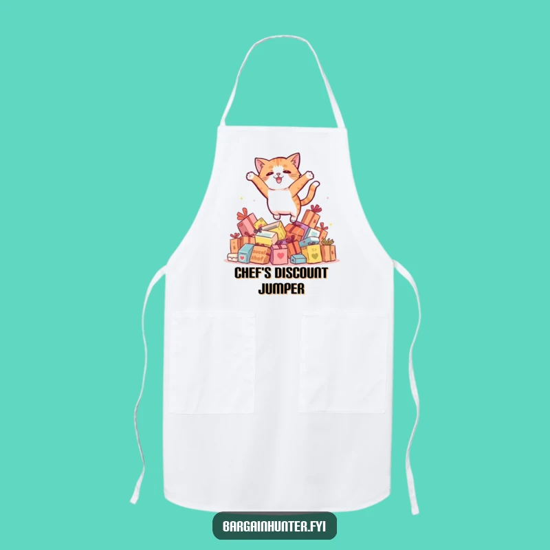 Funny Cat Chef Apron, Kitchen Humor for Shoppers, Perfect Gift