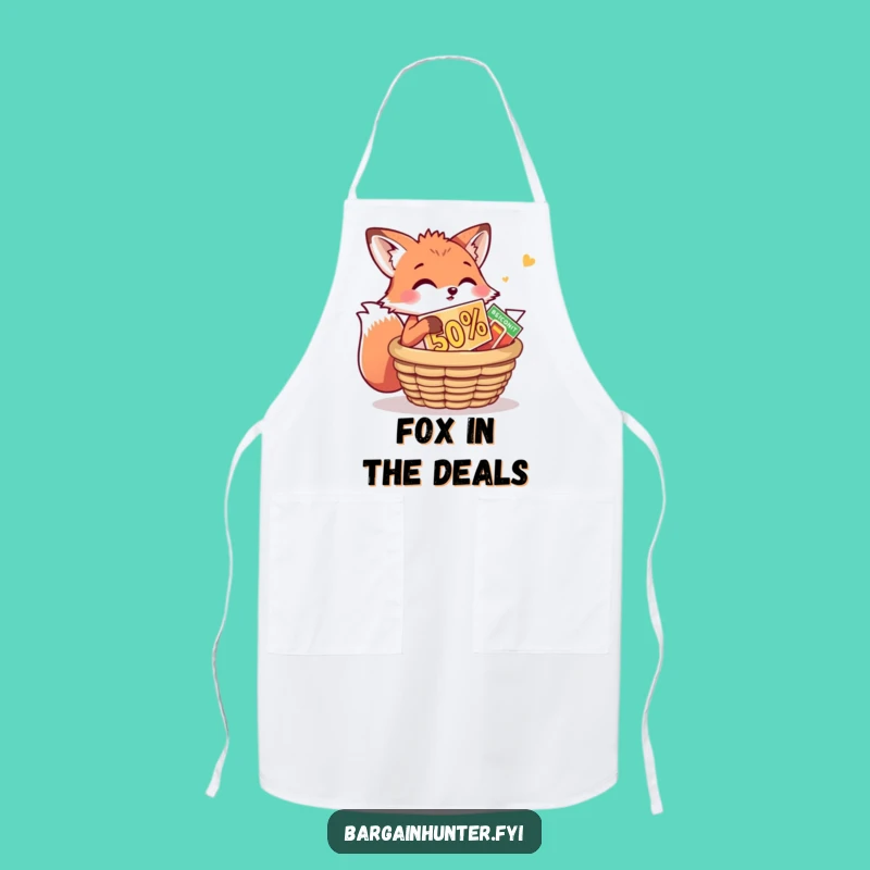 Funny Fox Apron: Playful Discount Stuffer's Kitchen Essential Gift