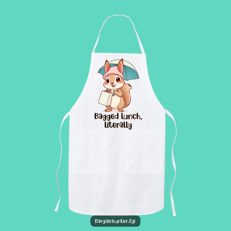Funny Squirrel Chef Apron, Kitchen Humor with a Shopping Twist, Perfect Gift