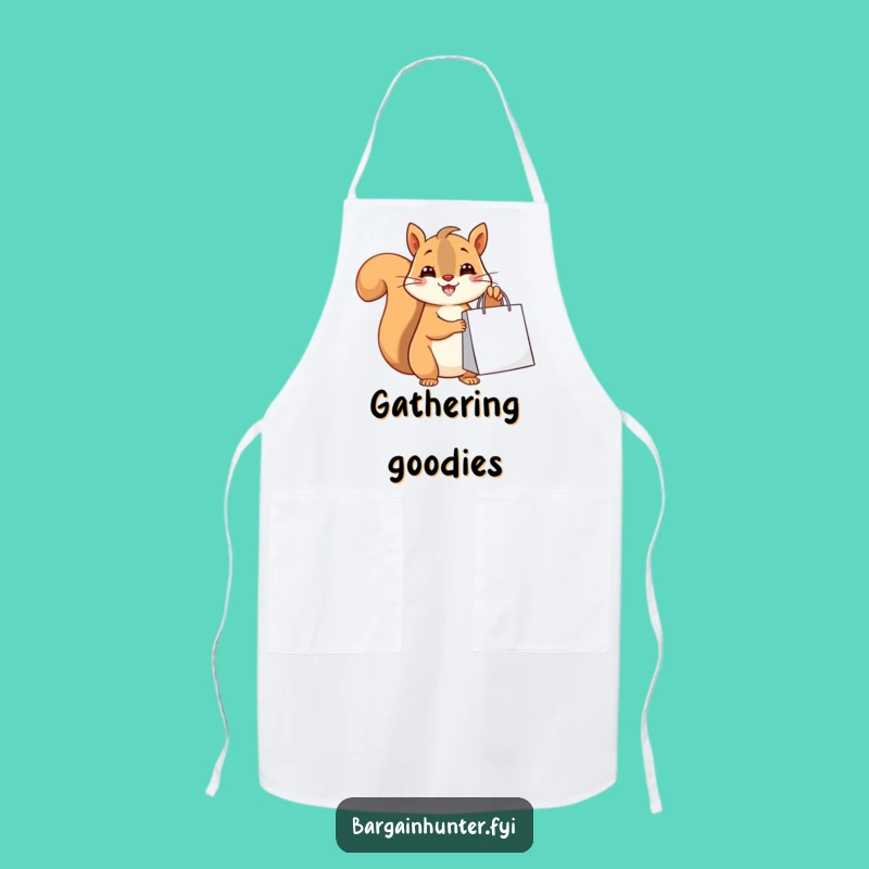 Funny Squirrel Shopper Apron: Cute Animal Cooking Gift!