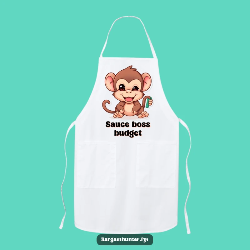 Funny Cheeky Monkey Apron: Cook with Comedy, A Bargain Hunter's Funny Gift!