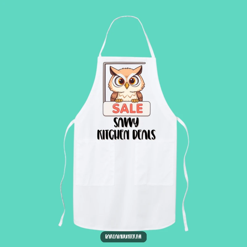 Funny Owl Sale Apron - Humorous Kitchen Wear for Smart Cooks