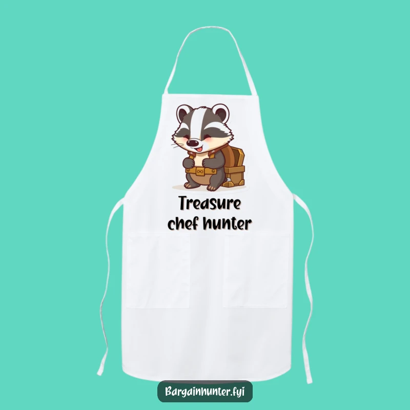 Funny Badger Treasure Apron - Humorous Kitchen Gift for Explorers