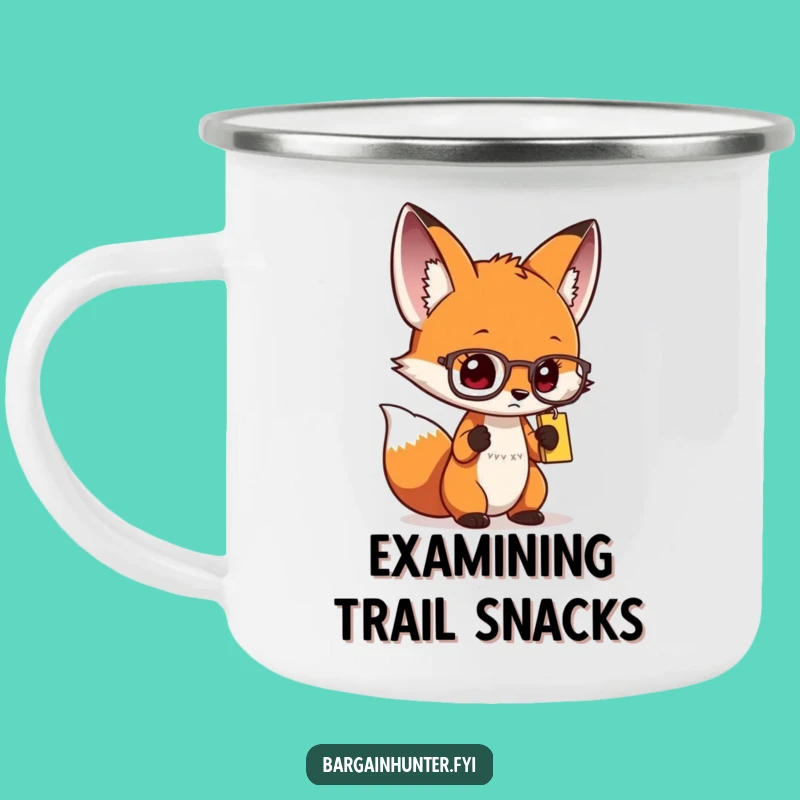Funny Curious Fox Spectacles Camping Mug - Adventure & Sharp Observation