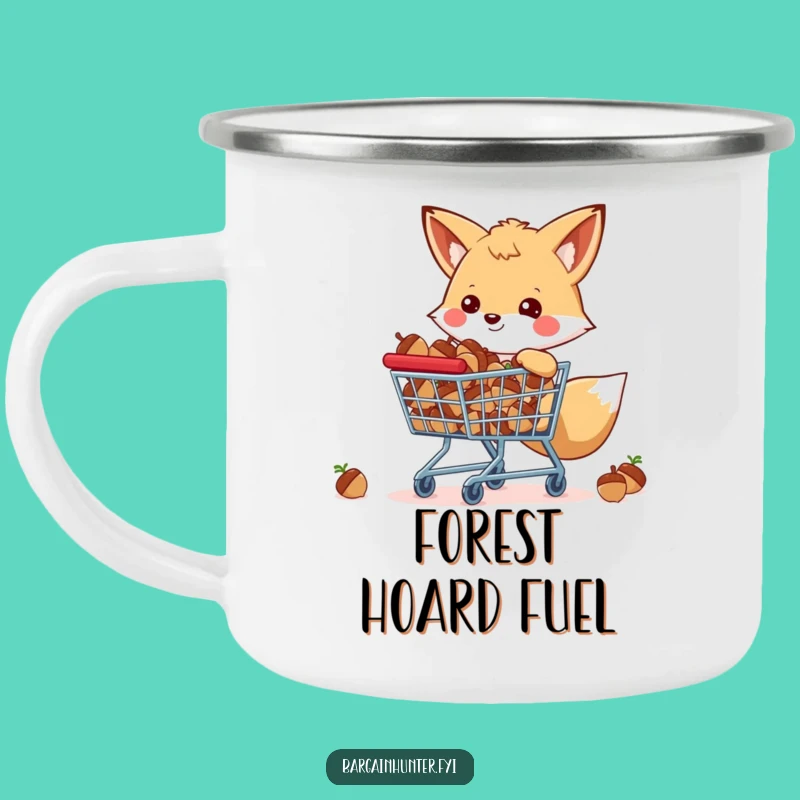 Funny Happy Fox Camping Mug - Acorn Adventure Brew