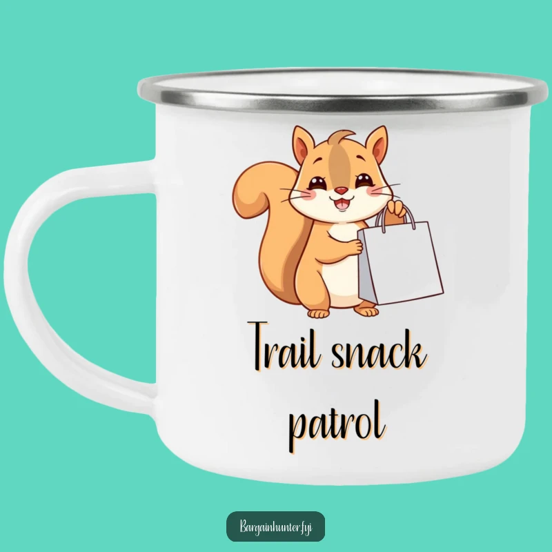 Funny Squirrel Shopper Camping Mug: Cute Outdoor Animal Gift!