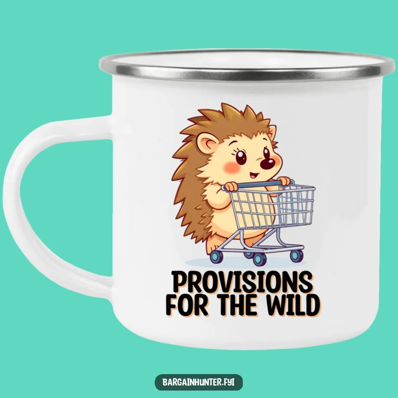 Funny Hedgehog Shopping Cart Camping Mug - Adventure Fuel Funny Gift!