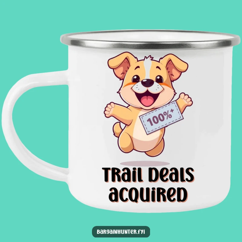 Funny Happy Dog Coupon Camping Mug - Joyful Outdoor Companion