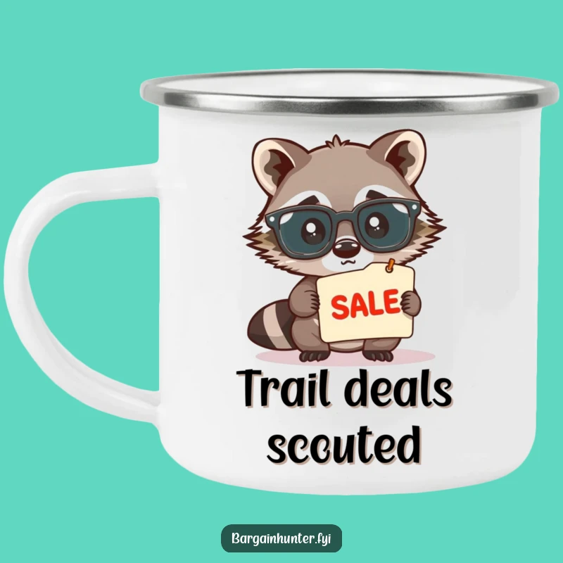 Funny Raccoon Spectacles Camping Mug - Humorous Outdoor Companion