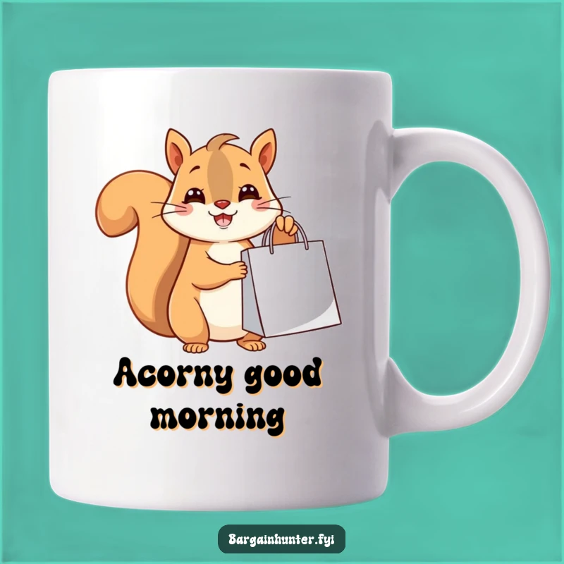 Funny Squirrel Shopper Mug: Cute Animal Lover Happy Gift!