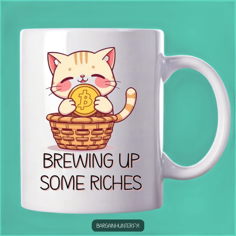 Funny Cat Coin Mug: Proud Diver - Wealthy Pet Lover Gift
