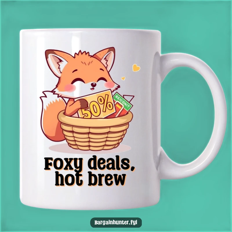 Funny Fox Discount Mug: Playful Bargain Hunter's Perfect Gift