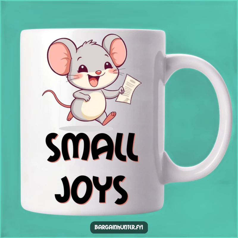 Funny Joyful Mouse Receipt Mug: Celebrate Small Wins with Humorous Delight!