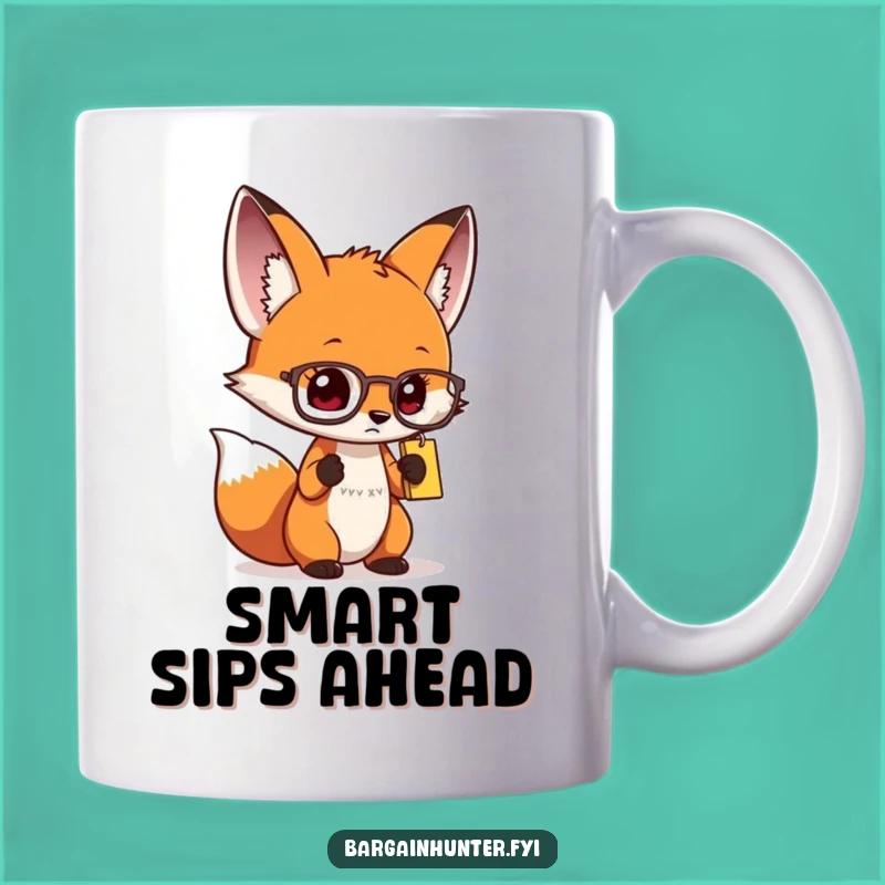 Funny Curious Fox Spectacles Mug - Smart Shopper's Hilarious Gift