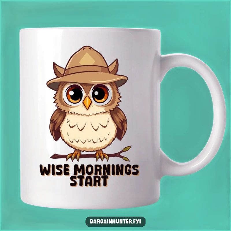 Funny Bargain Hunter Owl Mug: Curious Deal Spotter, Hilarious Gift for Shoppers!