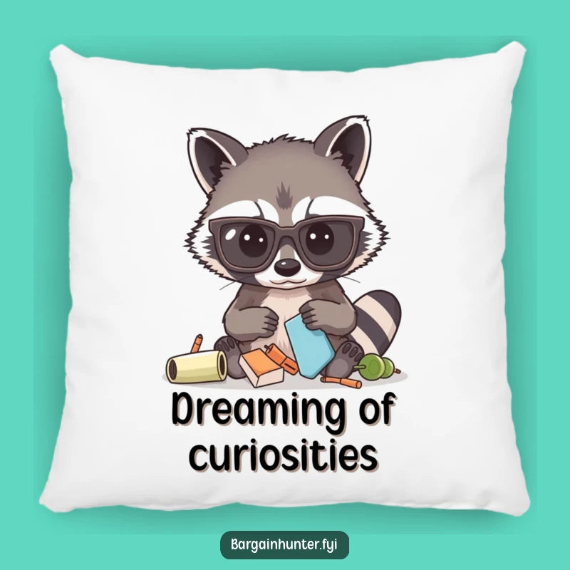 Funny Raccoon Sifting Pillow: Comfy and Hilarious, a Cozy Gift