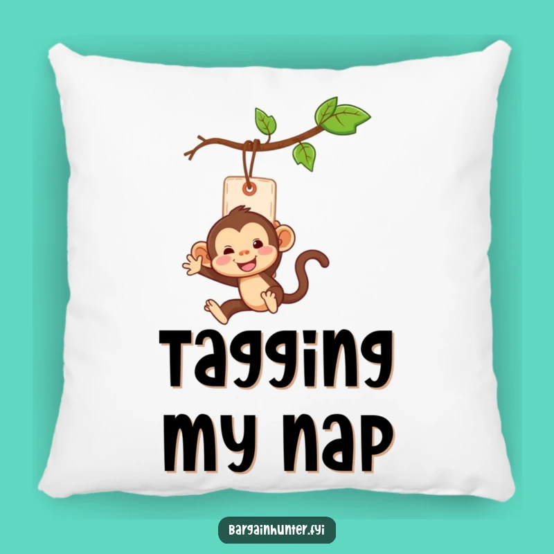 Funny Monkey Price Tag Pillow - Comfy & Playful Funny Gift!