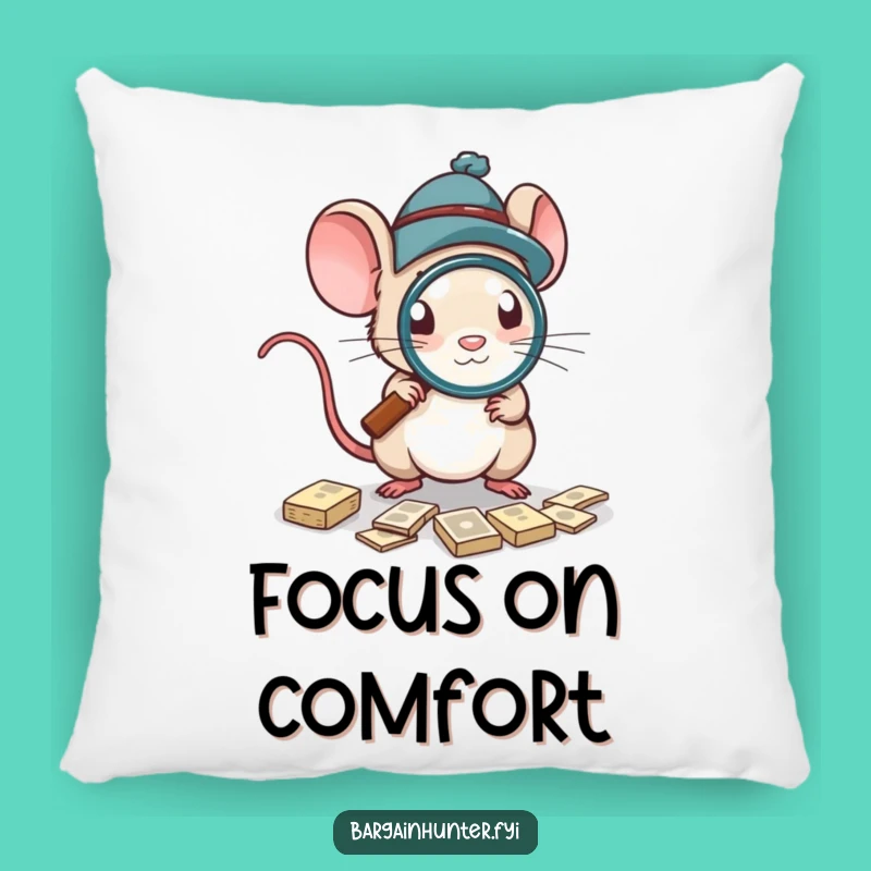 Funny Mouse Accent Pillow, Cozy Funny Gift for Detail Oriented