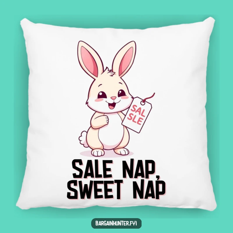 Funny Rabbit Pillow: Cheerful Comfort for the Sale-Loving Gift Giver