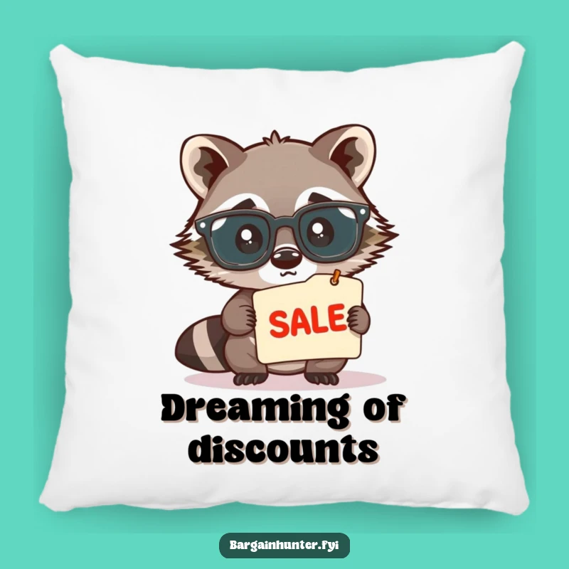 Funny Raccoon Spectacles Pillow - Cozy Humor for the Savvy