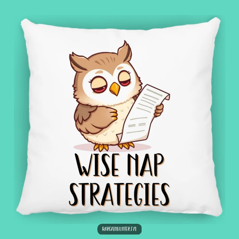 Funny Wise Owl Receipt Pillow: Add Comfy Wisdom and Humor to Your Space