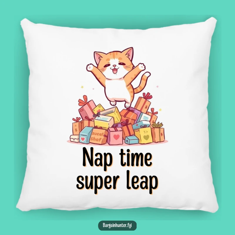 Funny Cat Nap Pillow, Soft and Comical Feline Decor, Great Gift