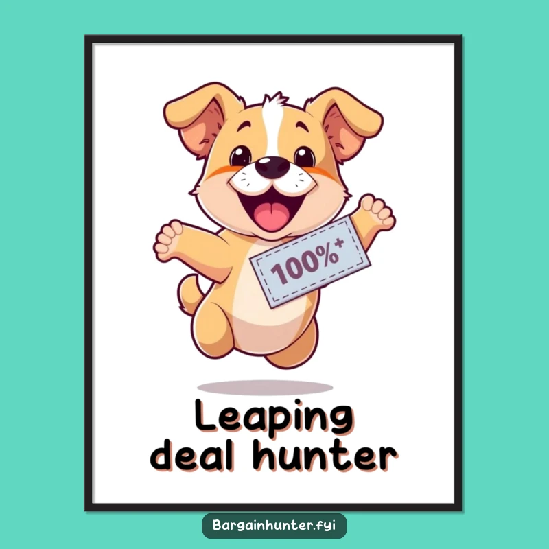 Funny Happy Dog Coupon Digital Art - Instant Joyful Decor