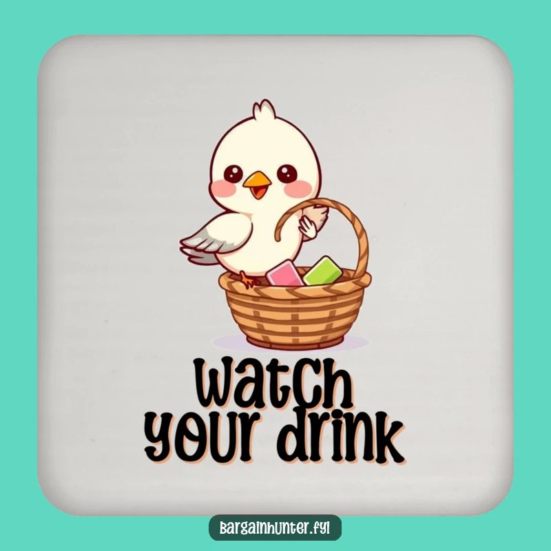Funny Bird Mischief Coaster: Cheeky Flyer Dropping Item - Protect Surfaces