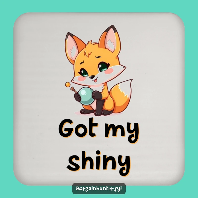 Funny Fox Treasure Coaster Set: Protect Surfaces with this Hilarious Fox