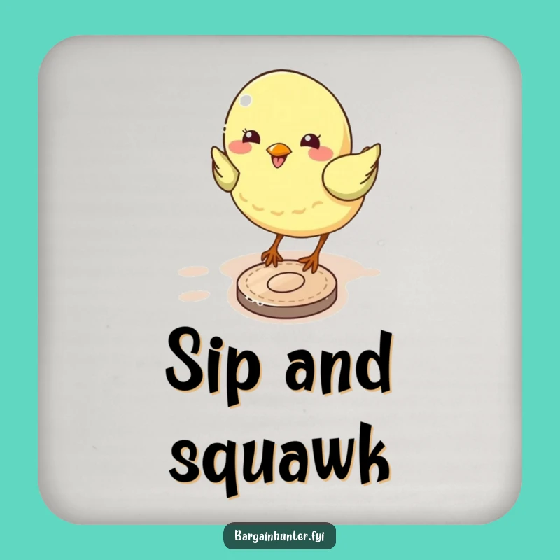 Funny Bird Pecking Coin Coaster: Protect Surfaces with Humor!