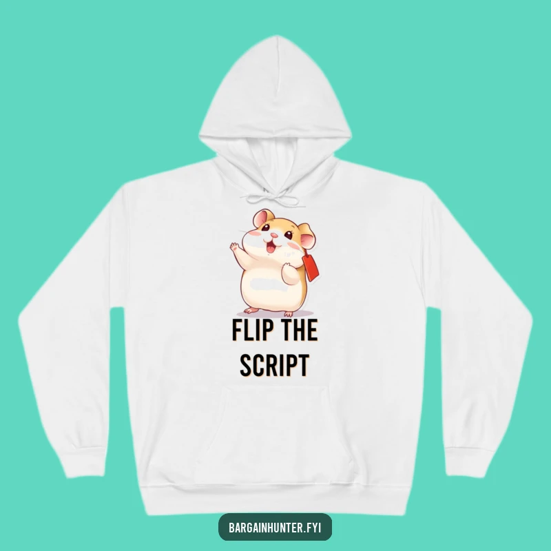 Funny Playful Hamster Hoodie - Cozy Acrobat Flip