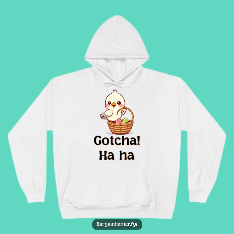 Funny Bird Mischief Hoodie: Cheeky Flyer Dropping Item - Cozy Prankster