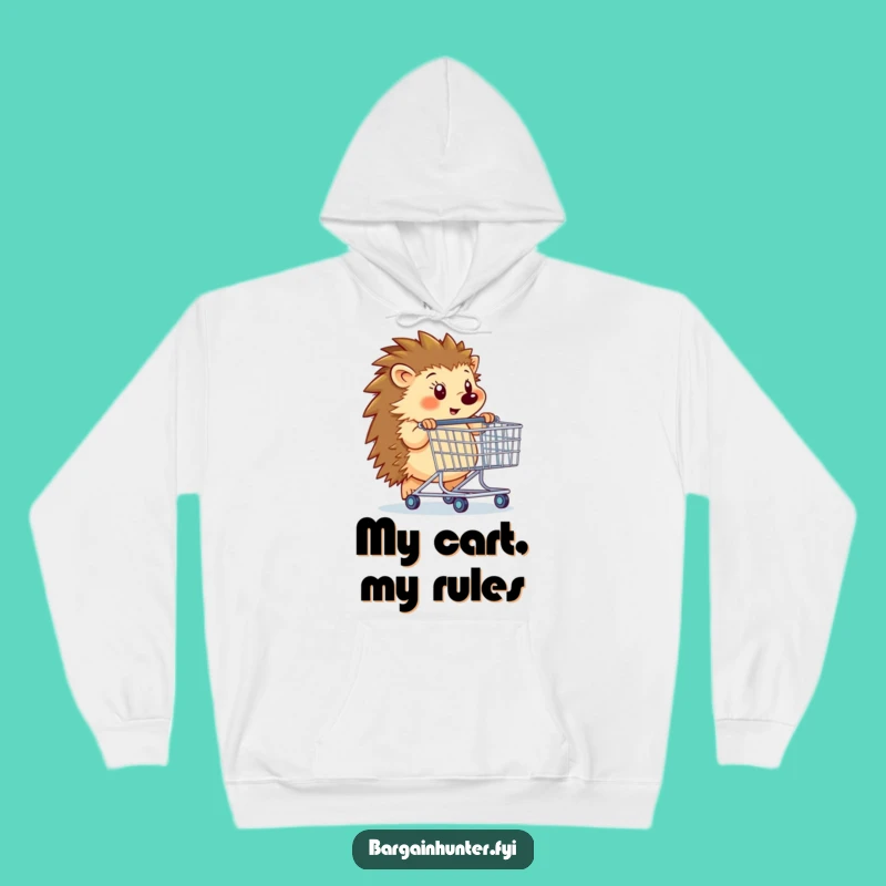 Funny Hedgehog Oversized Cart Hoodie - Cozy & Hilarious Comfy Funny Gift!