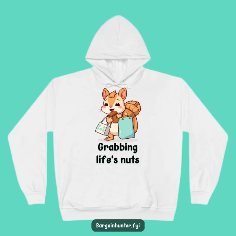 Funny Kawaii Squirrel Acorn Hoodie - Cozy Humor for Nature Lovers