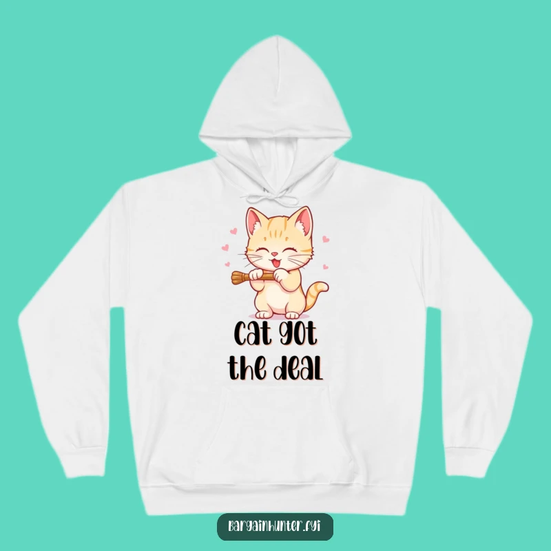 Funny Sweet Kitten Hoodie: Cozy Discount Hunter, Ultimate Comfort & Humor Gift
