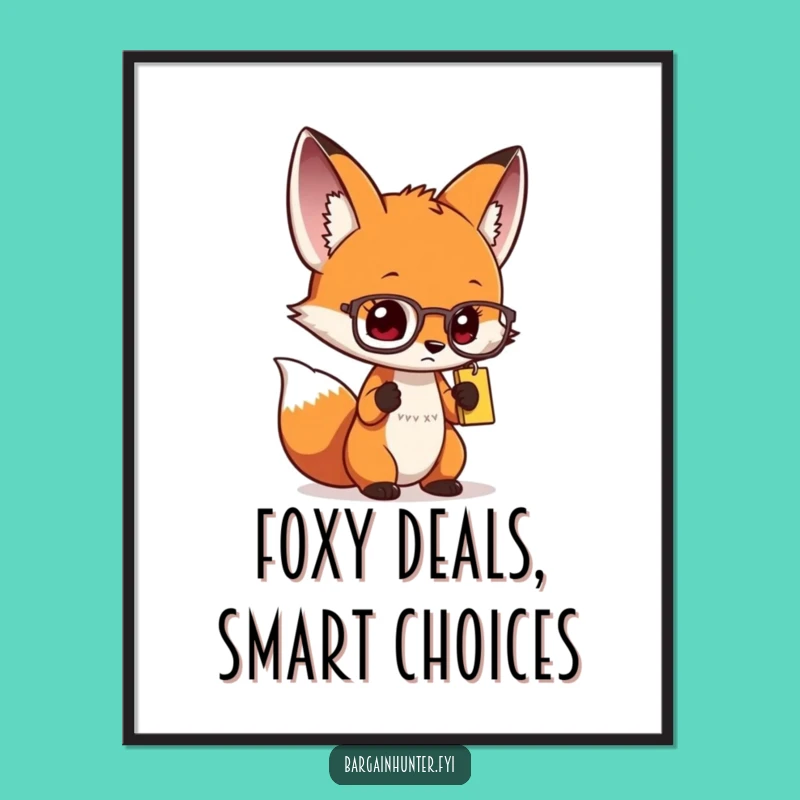 Free Printable Wall Art: Curious Fox Investigator - Whimsical Downloadable Decor