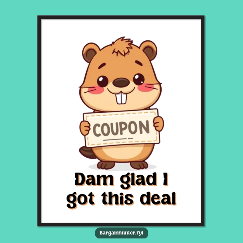 Free Printable Beaver Art: Coupon Grin Downloadable Wall Decor!