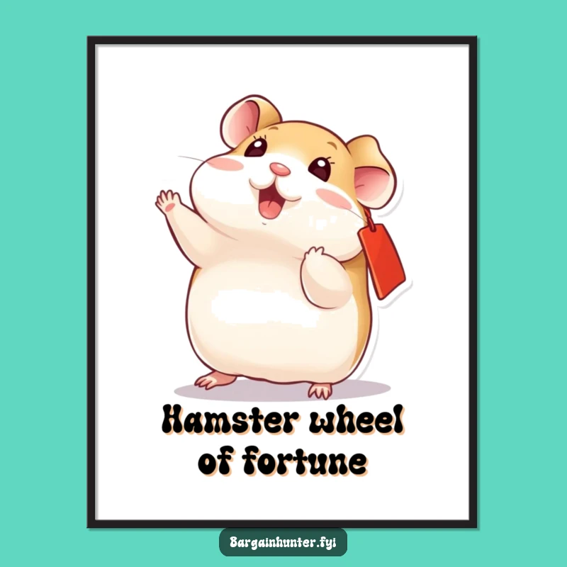 Free Printable Funny Hamster Art: Acrobat Hamster Downloadable Wall Art, DIY Gift Idea