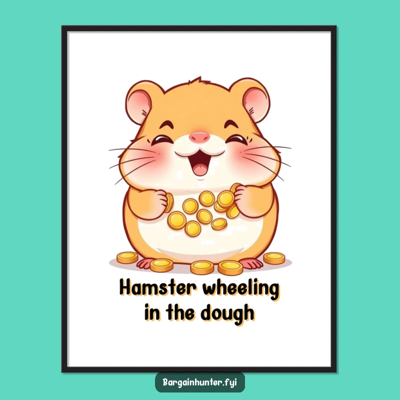 Free Printable Hamster Funny Wall Art - Whimsical Downloadable Decor Gift