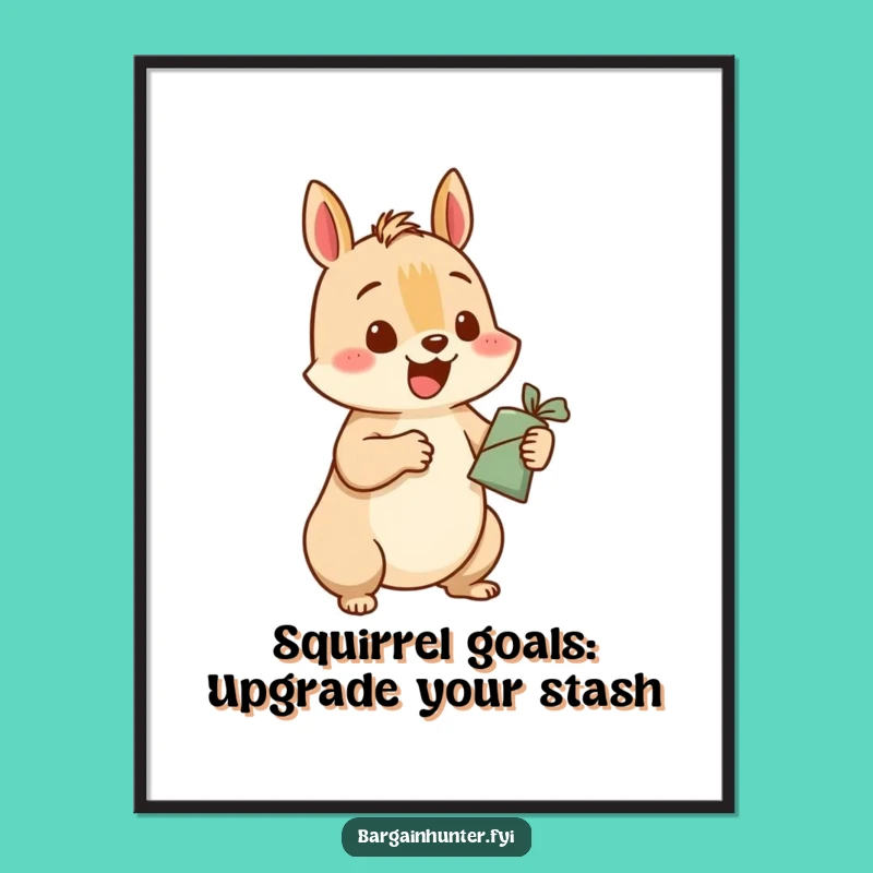 Free Printable Wall Art: Funny Squirrel Trading Up, Hilarious Downloadable Art for Cozy Homes