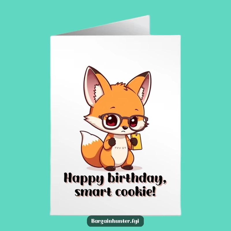 Free Printable Birthday Card: Foxy Shopper's Deal - Funny Downloadable Gift
