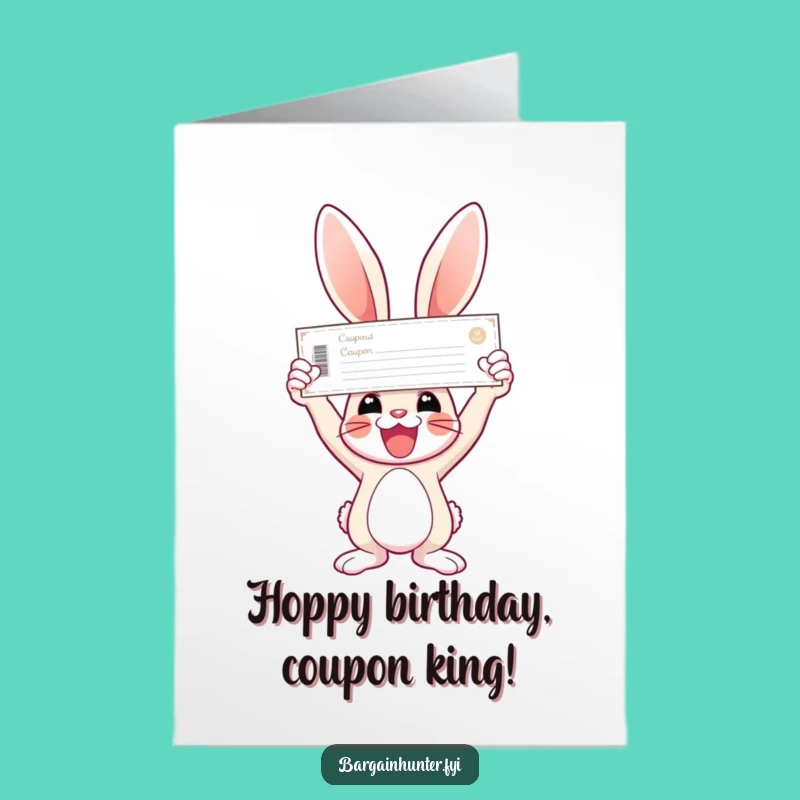 Free Printable Bunny Coupon Card - Funny Birthday Gift for Savers!