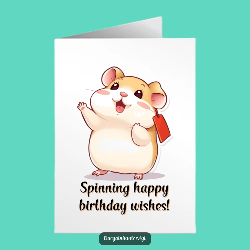 Free Printable Hamster Birthday Card: Funny Acrobat Downloadable Gift for Fun-Loving People