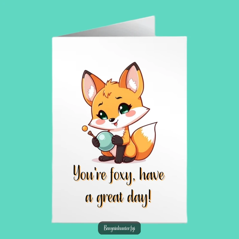 Funny Birthday Card: Free Printable Fox Treasure! Downloadable Gift Surprise