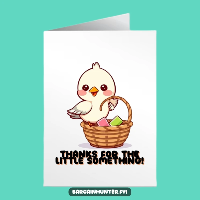 Free Printable Thank You Card: Birdie's Sneaky Drop, Funny Downloadable Gratitude