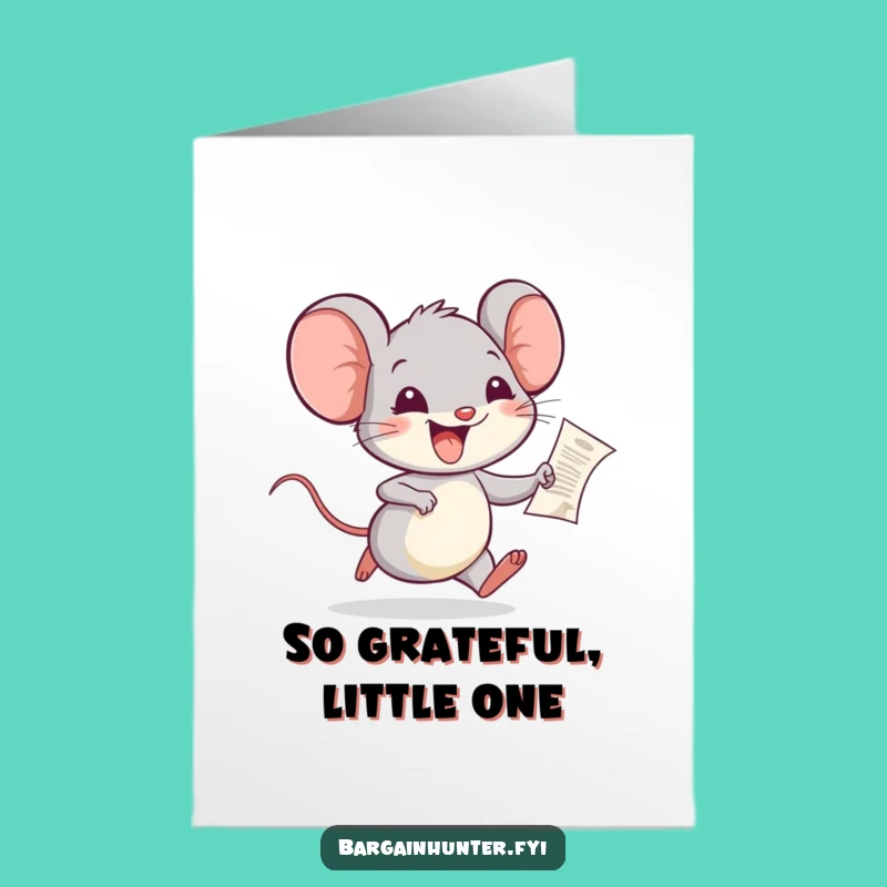 Funny Free Printable Thank You Card: Mouse Receipt - DIY Gratitude